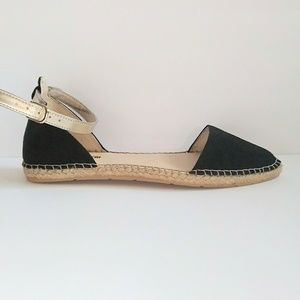 Neiman Marcus Black Jailene Suede Espadrilles